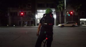 Lumenus backpack wearable GPS safety light for cyclists design by ANDESIGN