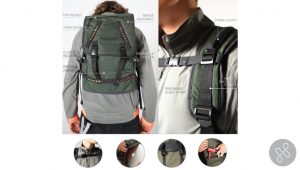 Lumenus backpack wearable GPS safety light for cyclists design by ANDESIGN