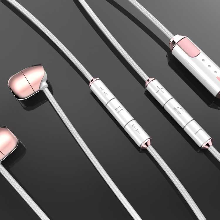 Rozebuds volume control headphones design by ANDESIGN